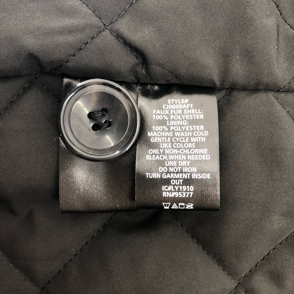 Sanctuary Black Brown Faux Fur Over the Rainbow Lined Jacket Coat - Picture 9 of 10